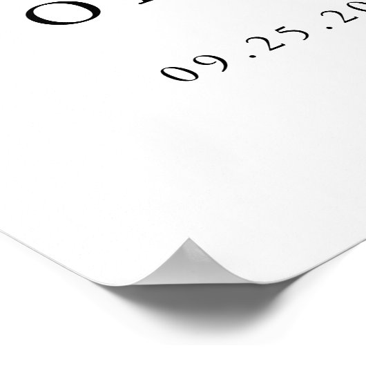 Elegante minimalistische welkom bruiloft kalligraf poster (Hoek)