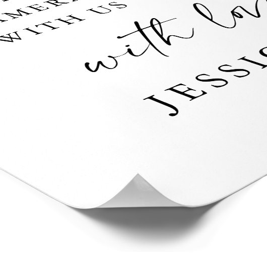 Elegante minimalistische welkom bruiloft kalligraf poster (Hoek)