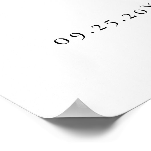 Elegante minimalistische welkom bruiloft kalligraf poster (Hoek)