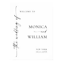 Elegante minimalistische welkom bruiloft kalligraf