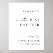 Elegante minimalistische welkom bruiloft poster (Voorkant)