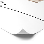 Elegante minimalistische welkom foto bruiloft poster (Hoek)