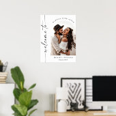 Elegante minimalistische welkom foto bruiloft poster (Thuiskantoor)