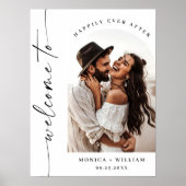 Elegante minimalistische welkom foto bruiloft poster (Voorkant)