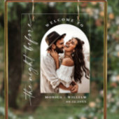 Elegante minimalistische welkom repetitie diner fo acryl bord