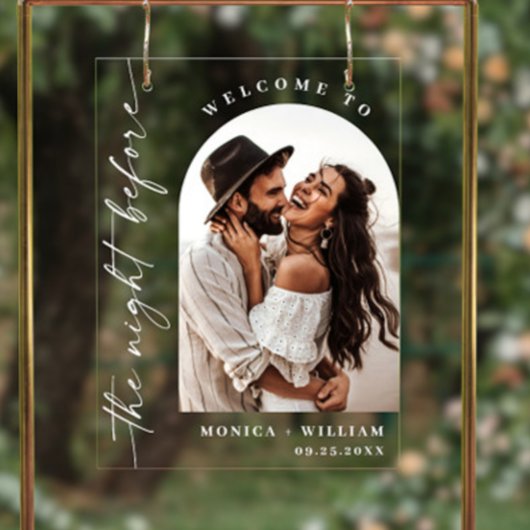 Elegante minimalistische welkom repetitie diner fo acryl bord