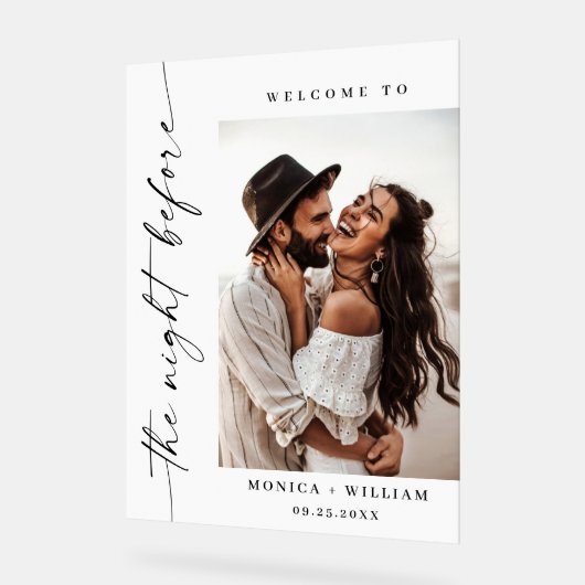 Elegante minimalistische WELKOM repetitie dinerfot Acryl Bord (Hoek)