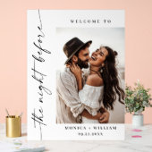 Elegante minimalistische WELKOM repetitie dinerfot Acryl Bord (Huwelijk)