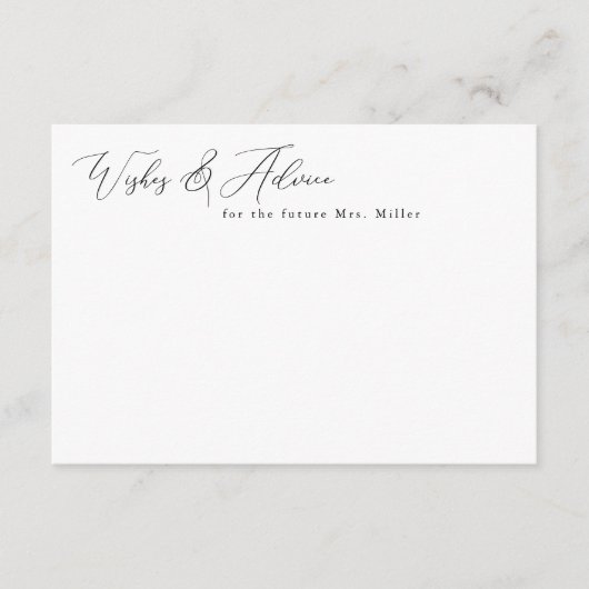 Elegante minimalistische wensen & advies Kaarten (Voorkant)