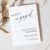 Elegante minimalistische We're Engagement Party Kaart