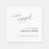 Elegante minimalistische We're Engagement Party Servet (Voorkant)