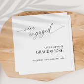 Elegante minimalistische We're Engagement Party Servet