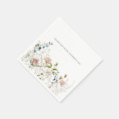 Elegante minimalistische Wildflower Boho bruiloft Servet (Hoek)