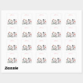 Elegante minimalistische Wildflower Sticker (Vel)