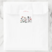 Elegante minimalistische Wildflower Sticker (Tas)