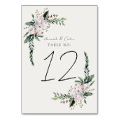 Elegante Minimalistische Winterkrans Wit Groen Kaart (Voorkant)