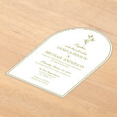 Elegante minimalistische witte en donkere huwelijk acryl uitnodigingen (Laagn)