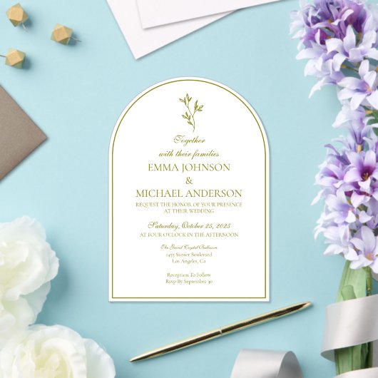 Elegante minimalistische witte en donkere huwelijk acryl uitnodigingen (Insitu (Huwelijk))