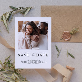 Elegante minimalistische witte foto bewaar de datu save the date