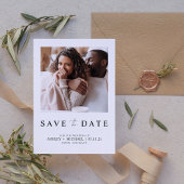 Elegante minimalistische witte foto bewaar de datu save the date