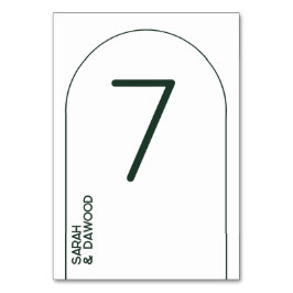 Elegante minimalistische witte groene moslim bruil kaart