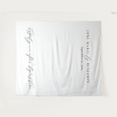 Elegante minimalistische witte kunst bruiloft wandkleed (Voorkant (horizontaal))