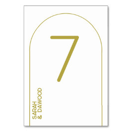 Elegante minimalistische witte messing moslim brui kaart