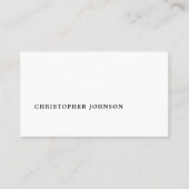 Elegante minimalistische witte netwerkconsultant visitekaartje (Voorkant)