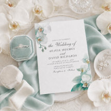 Elegante Minimalistische Witte Orchidee Huwelijk