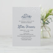 Elegante Minimalistische Witte Ramadan Iftar-diner Kaart (Staand voorkant)