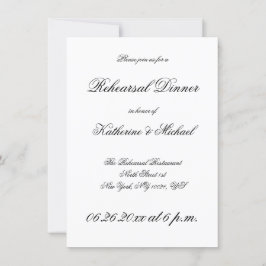 Elegante Minimalistische Witte Trouwrepetitie Kaart