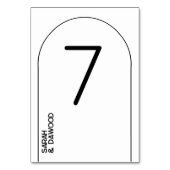 Elegante Minimalistische Witte Zwarte Moslim Bruil Kaart (Voorkant)