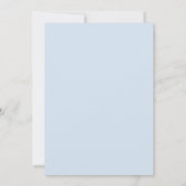 Elegante Minimalistische Zachte Blau Chic Script T Kaart (Achterkant)