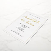 Elegante Minimalistische Zakelijke Bedrijfsgebeurt Folie Uitnodiging (Gedraaid)