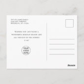 Elegante minimalistische zakelijke kerstgroet briefkaart (Achterkant)