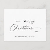 Elegante minimalistische zakelijke kerstgroet briefkaart (Voorkant)