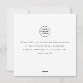 Elegante minimalistische zakelijke kerstgroet feestdagenkaart (Achterkant)