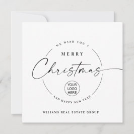 Elegante minimalistische zakelijke kerstgroet feestdagenkaart