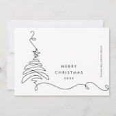 Elegante minimalistische zakelijke kerstgroet feestdagenkaart (Voorkant)