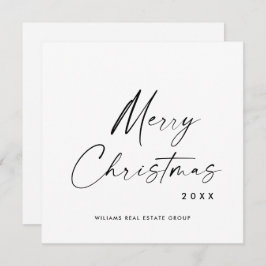 Elegante minimalistische zakelijke kerstgroet feestdagenkaart