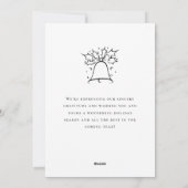 Elegante minimalistische zakelijke kerstgroet feestdagenkaart (Achterkant)