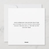 Elegante minimalistische zakelijke kerstgroet feestdagenkaart (Achterkant)