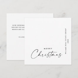 Elegante minimalistische zakelijke kerstgroet feestdagenkaart