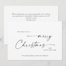 Elegante minimalistische zakelijke kerstgroet