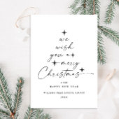 Elegante minimalistische zakelijke kerstgroet feestdagenkaart