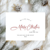 Elegante minimalistische zakelijke kerstgroet feestdagenkaart