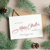 Elegante minimalistische zakelijke kerstgroet feestdagenkaart