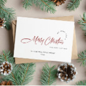 Elegante minimalistische zakelijke kerstgroet feestdagenkaart