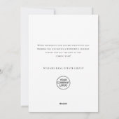 Elegante minimalistische zakelijke kerstgroet feestdagenkaart (Achterkant)