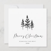 Elegante minimalistische zakelijke kerstgroet feestdagenkaart (Voorkant)